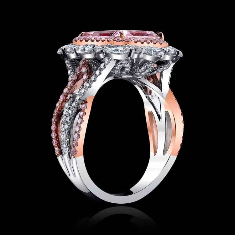 4.04ct FP VS2 Large Fancy Pink Diamond Ring by Raiman Rocks